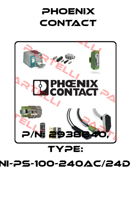p/n: 2938840, Type: MINI-PS-100-240AC/24DC/1 Phoenix Contact