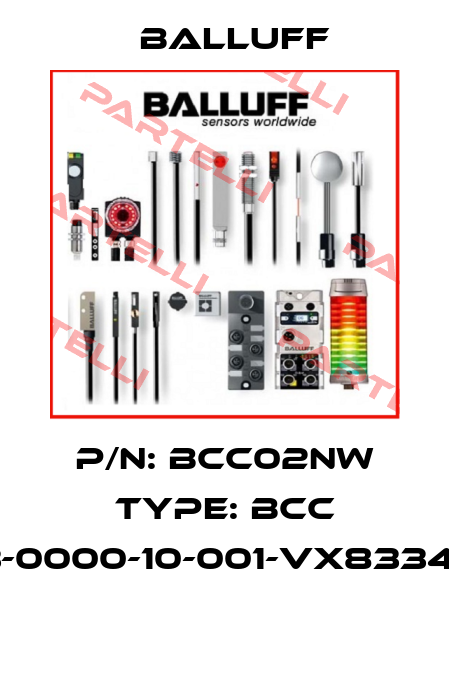 P/N: BCC02NW Type: BCC M313-0000-10-001-VX8334-050  Balluff