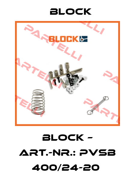 BLOCK – ART.-NR.: PVSB 400/24-20  Block