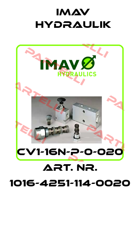 CV1-16N-P-0-020 ART. NR. 1016-4251-114-0020  IMAV Hydraulik