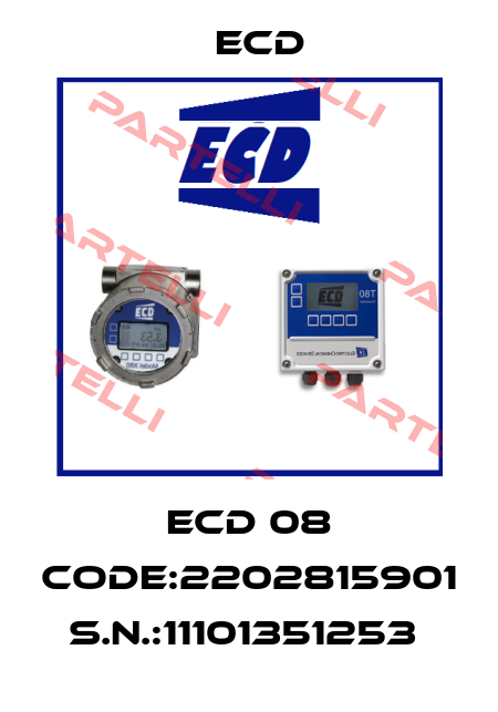 ECD 08 CODE:2202815901 S.N.:11101351253  Ecd
