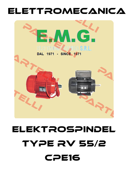 ELEKTROSPINDEL TYPE RV 55/2 CPE16  Elettromecanica