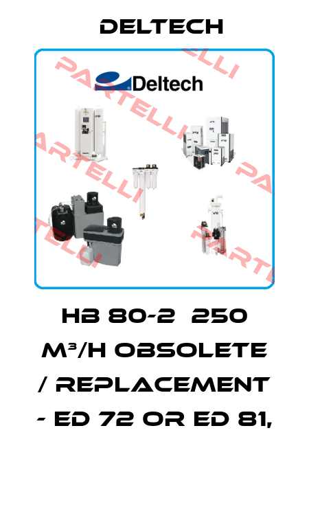 HB 80-2  250 M³/H OBSOLETE / REPLACEMENT - ED 72 OR ED 81,  Deltech