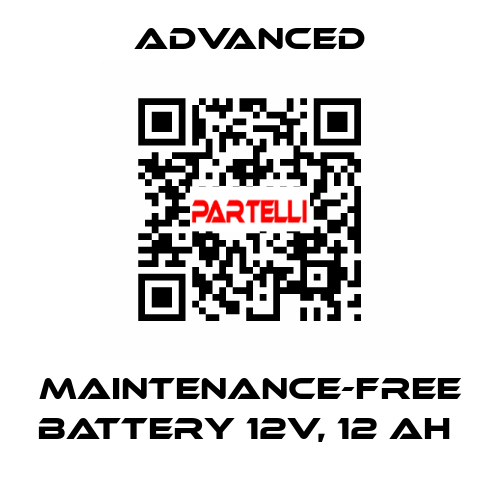 Maintenance-Free Battery 12V, 12 Ah  Advanced