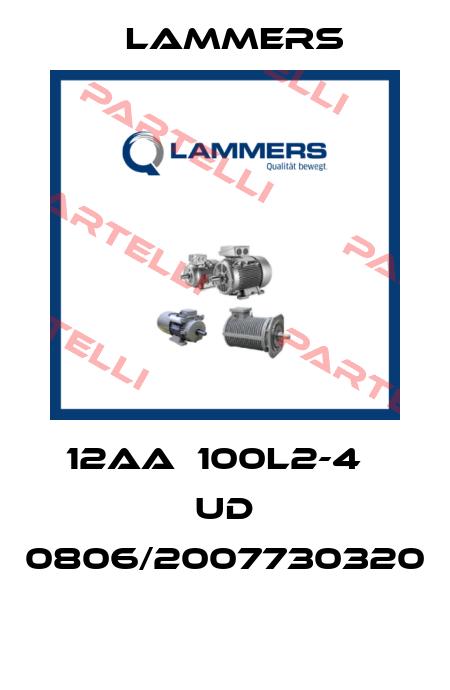 12AA  100L2-4   UD 0806/2007730320  Lammers