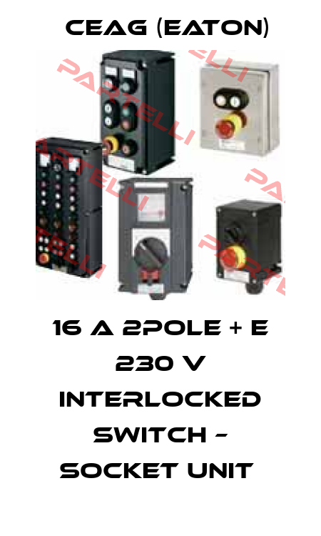 16 A 2POLE + E 230 V INTERLOCKED SWITCH – SOCKET UNIT  Ceag (Eaton)