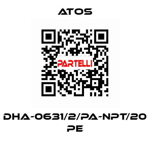 DHA-0631/2/PA-NPT/20 PE Atos