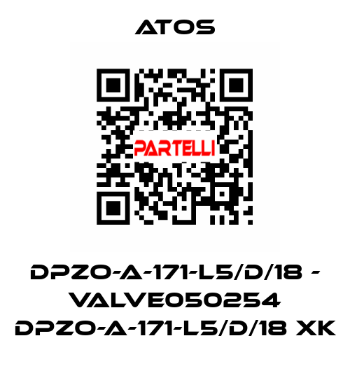 DPZO-A-171-L5/D/18 - VALVE050254 DPZO-A-171-L5/D/18 XK Atos