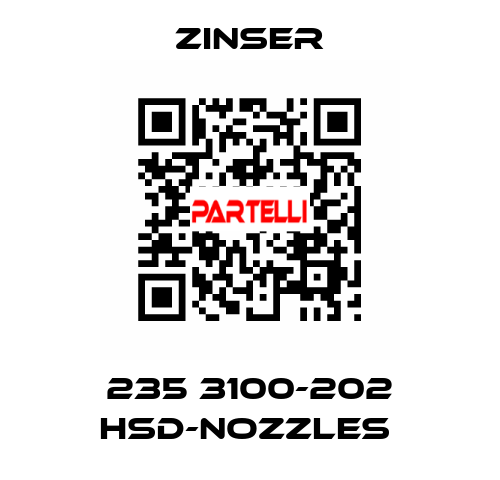 235 3100-202 HSD-nozzles  Zinser