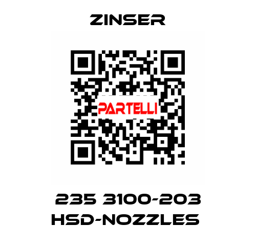 235 3100-203 HSD-nozzles  Zinser