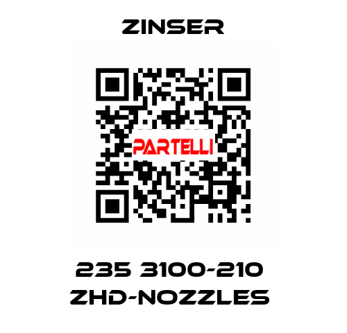 235 3100-210  ZHD-nozzles  Zinser