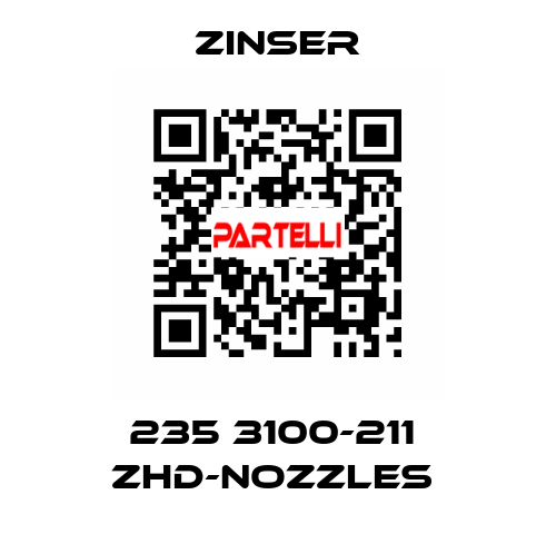 235 3100-211  ZHD-nozzles  Zinser