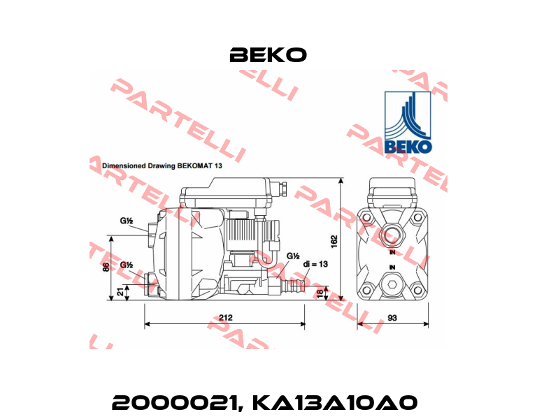 2000021, KA13A10A0  Beko