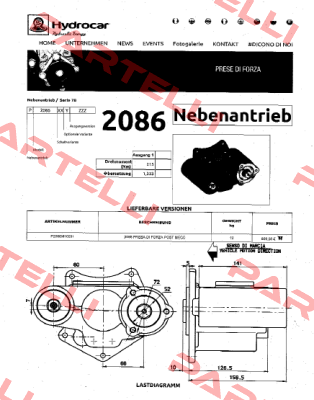 Obsolete  2086 replaced by  P82M5P10294  + 199K0300000 Hydrocar