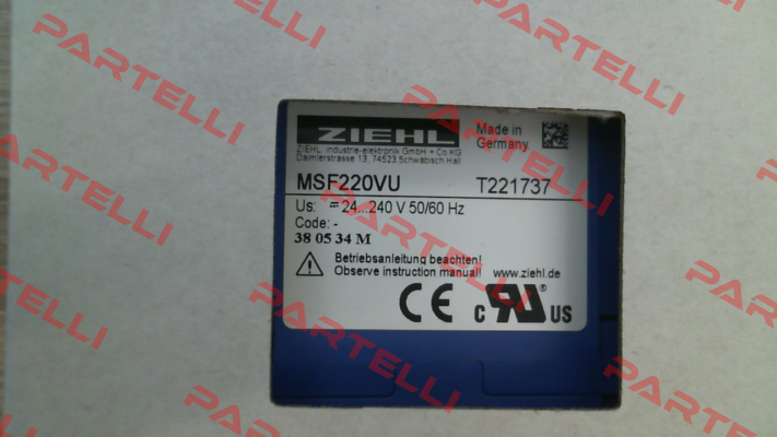 T221737 / MSF220VU Ziehl