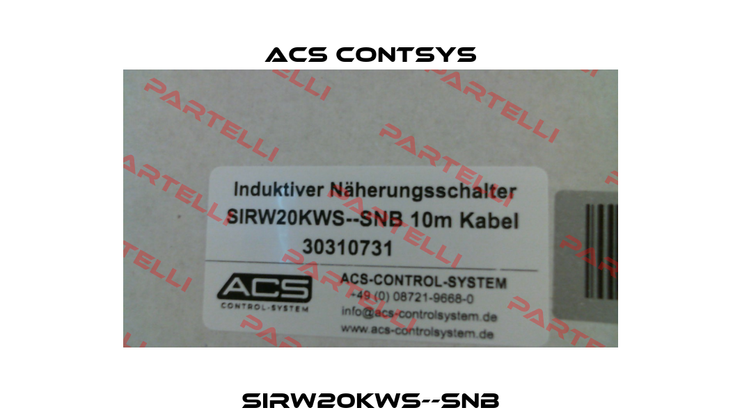 SIRW20KWS--SNB ACS CONTSYS